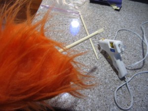 Make the handles with Hot Glue